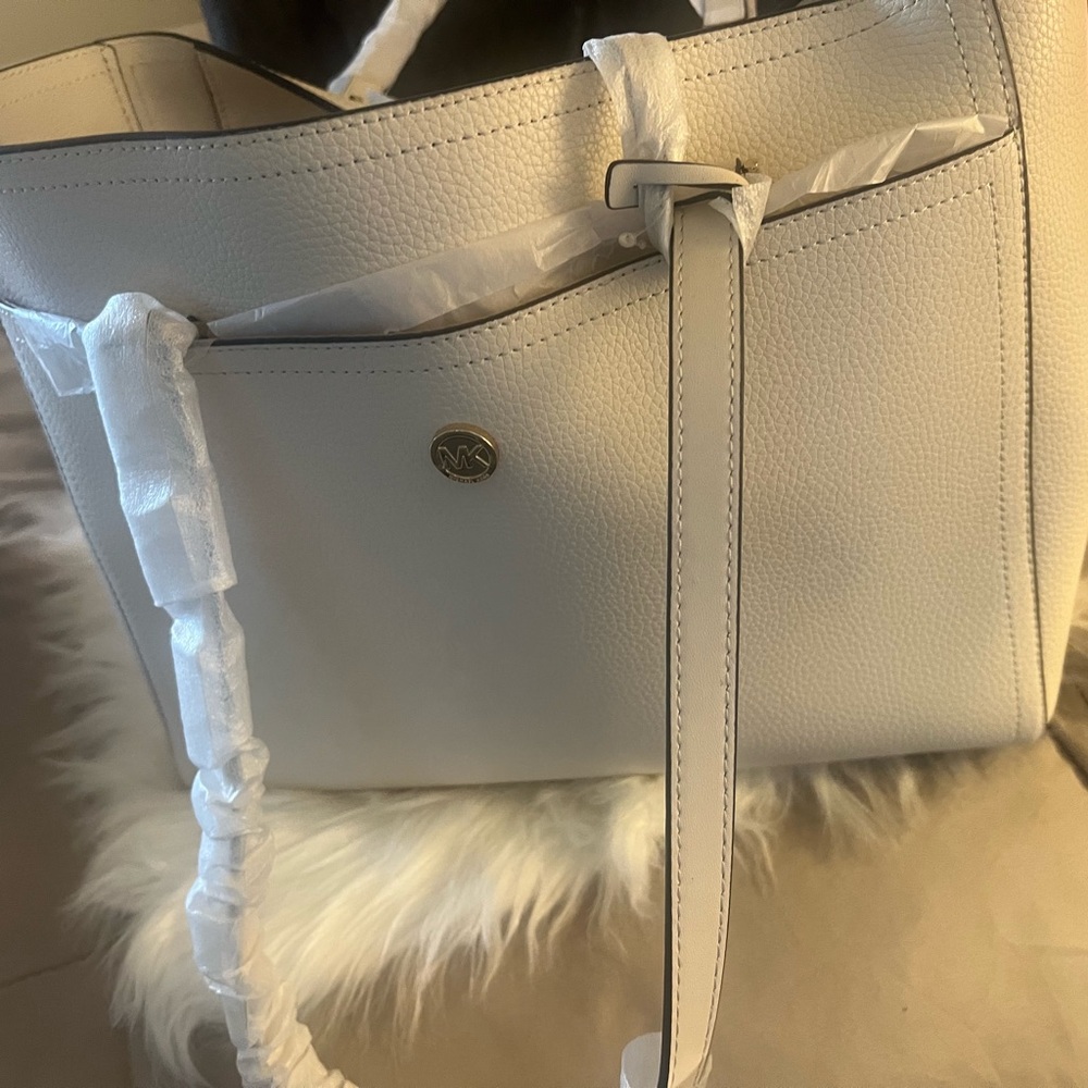 Michael Kors Cream Leather Tote